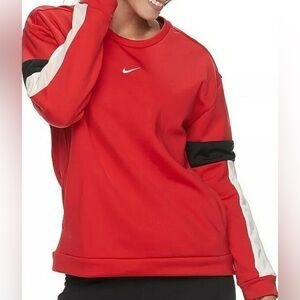 Nike Crewneck Sweater in Red with Black and White Accents